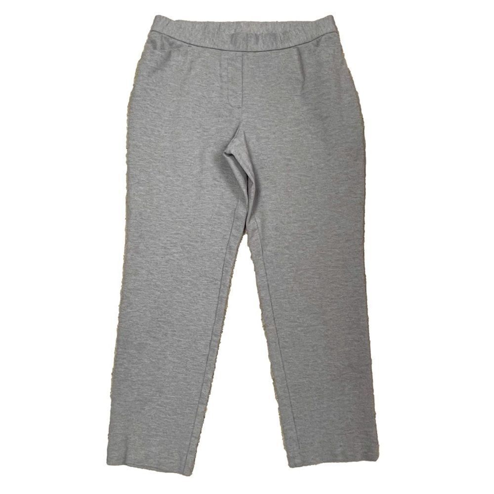 J. Jill Women's Slacks Pants Ponte Slim Leg Elastic Waist Gray Size Petite M